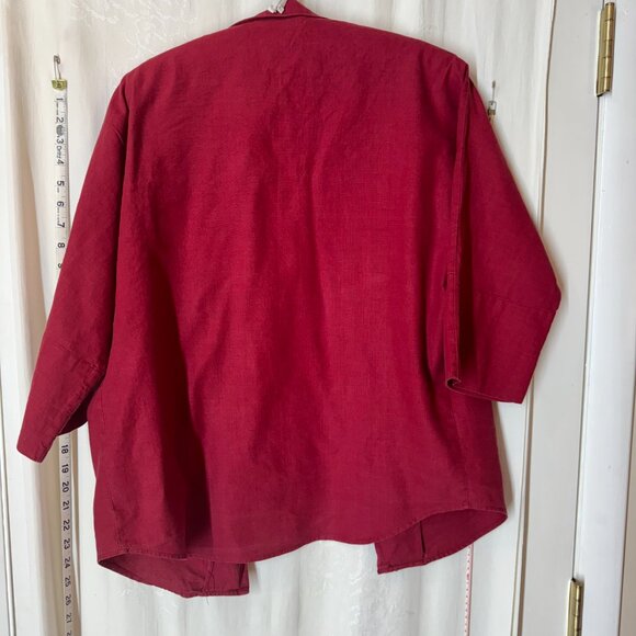 Vintage Cassidy Women's Linen Blend Button Down - Picture 5 of 10